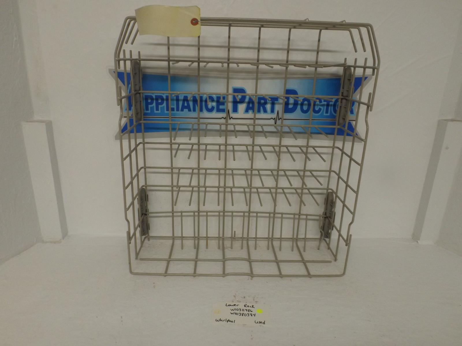 Whirlpool Dishwasher W10311986 W10380384 Lower Rack Used Whirlpool Dishwasher W10311986 W10380384 Lower Rack Used